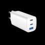 Gembird TA-UC-PDQC65-01-W 3-port 65 W GaN USB PowerDelivery fast charger, white