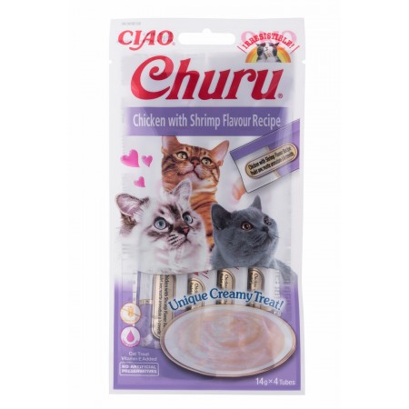 INABA Churu Chicken with prawns - cat treats - 4x14 g