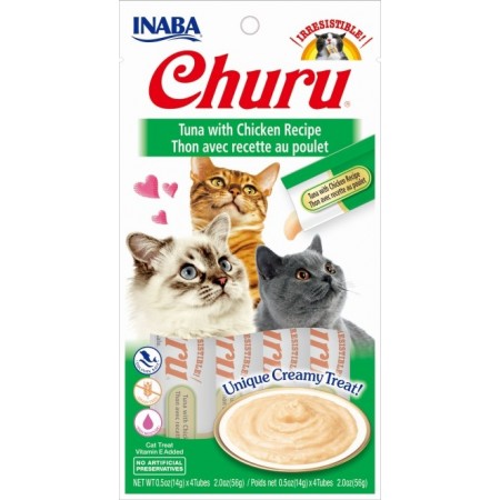 INABA Churu Tuna with chicken - cat treats - 4x14 g