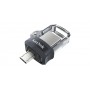 SanDisk Ultra Dual m3.0 USB flash drive 32 GB USB Type-A / Micro-USB 3.2 Gen 1 (3.1 Gen 1) Black, Silver, Transparent