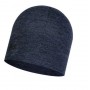 BUFF MERINO MIDWEIGHT BEANIE  MELANGE NIGHT BLUE