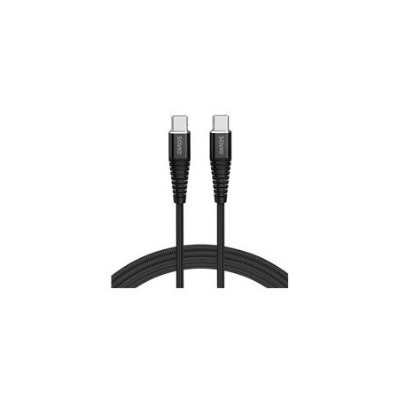 Savio CL-159 USB cable 1 m USB 2.0 USB C - USB C Black