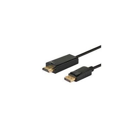 Savio CL-56 video cable adapter 1.5 m DisplayPort HDMI Type A (Standard) Black