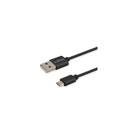 Savio CL-129 USB cable 2 m USB 2.0 USB A USB C Black