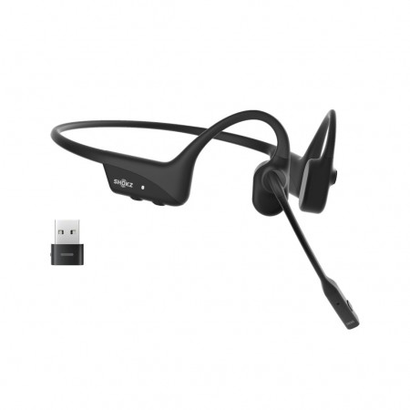 SHOKZ C120-AA-BK auscultador Auscultadores Sem fios Gancho de orelha Escritório Call center USB Type-A Bluetooth Preto