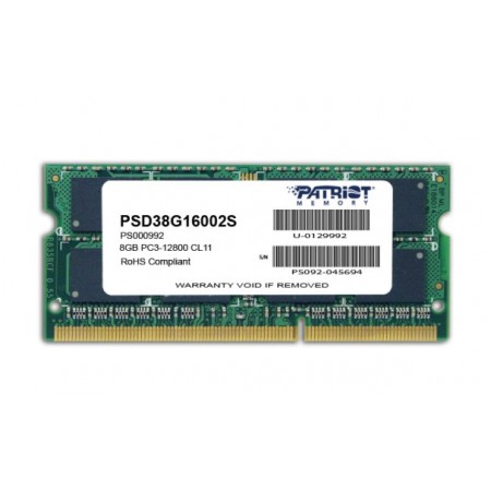 Patriot Memory 8GB PC3-12800 memory module 1 x 8 GB DDR3 1600 MHz