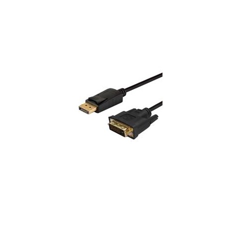 Savio CL-122 video cable adapter 3 m DisplayPort DVI Black