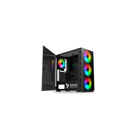 SAVIO PC Case Prime X1 ARGB Glass Black