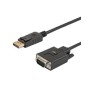 SAVIO DisplayPort (M) – VGA (M) Cable 1.8m CL-92 1.8m VGA (D-Sub) Black