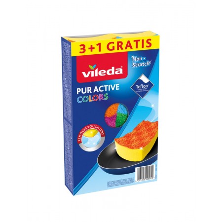 Sponge Vileda Pur Active Colors 4 pc(s)