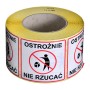 SELF-ADHESIVE LABEL, STICKER WITH THE TEXT "DO NOT THROW", STRONG ADHESIVE, 1000 pcs, 80X80