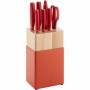 Set of 5 block knives in block Zwilling Now S, red