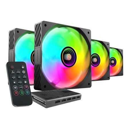 Mars Gaming MFSI4KIT sistema di raffreddamento per computer Case per computer Ventilatore 12 cm Nero