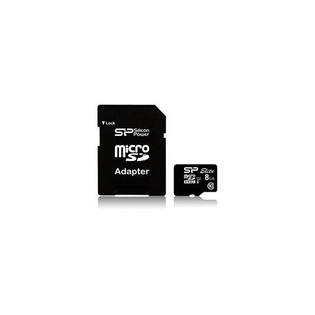 Silicon Power Elite 8GB microSDHC UHS-I memory card Class 10