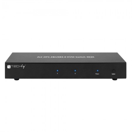 Techly IDATA DP-KVM2 chaveador KVM Preto