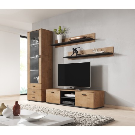 SOHO 7 set (RTV140 cabinet + S1 cabinet + shelves) Oak lefkas