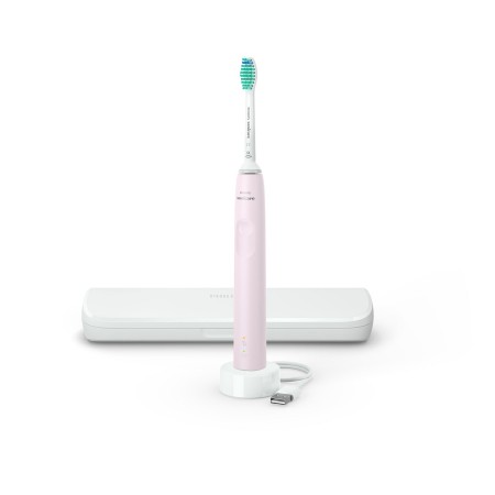 Philips 3100 series HX3673/11 Sonic electric toothbrush with case - pink