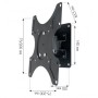 Techly 301412 Supporto TV a parete 94 cm (37") Nero