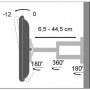 Techly 301450 Supporto TV a parete 94 cm (37") Nero
