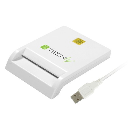 Techly Lettore Scrittore di Smart Card Usb 2.0 Compatto Bianco I-CARD CAM-USB2TY