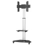 Techly Supporto a Pavimento con Mensola Trolley TV LCD LED Plasma 37-70" Silver