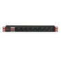 Techly I-CASE STRIP-81UD unità di distribuzione dell'energia (PDU) 8 presa(e) AC 1U Nero, Rosso