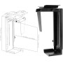 Techly ICA-CS 66 supporto per CPU Porta CPU sotto scrivania Nero