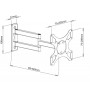 Techly 023820 Supporto TV a parete 94 cm (37") Bianco