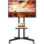 Techly Trolley da Pavimento con Mensola per TV LCD LED Plasma 37-70"