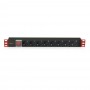 Techly I-CASE STRIP-81UD PDU 8 tomada(s) CA 1U Preto, Vermelho