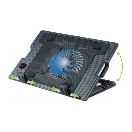 Techly 106244 base di raffreddamento per laptop 43,9 cm (17.3") 1200 Giri min Nero