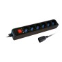 Techly Multipresa 6 Posti Italiana Bipasso con Spina VDE Nero (IUPS-PCP-6V)