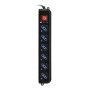 Techly Multipresa 6 Posti Italiana Bipasso con Spina VDE Nero (IUPS-PCP-6V)