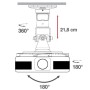 Techly Staffa Universale a Soffitto per Proiettore, Bianco (ICA-PM 100WH)