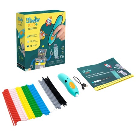 3Doodler Start Plus caneta 3D 0,77 mm Turquesa, Amarelo