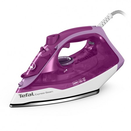 Tefal FV2836 Ferro a seco e a vapor Base de cerâmica 2400 W Roxo, Branco