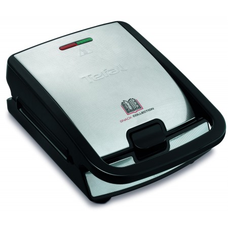 Tefal Snack Collection SW852D máquina para fazer sanduíches 700 W Preto, Aço inoxidável