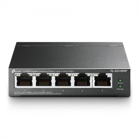 TP-Link TL-SG1005P switch de rede Não-gerido Gigabit Ethernet (10 100 1000) Power over Ethernet (PoE) Preto