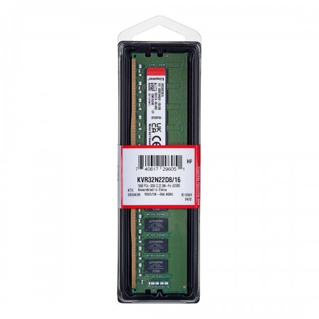 Kingston Technology ValueRAM KVR32N22D8/16 memory module 16 GB 1 x 16 GB DDR4 3200 MHz