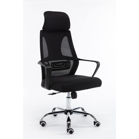 Topeshop FOTEL NIGEL CZERN office/computer chair Padded seat Mesh backrest