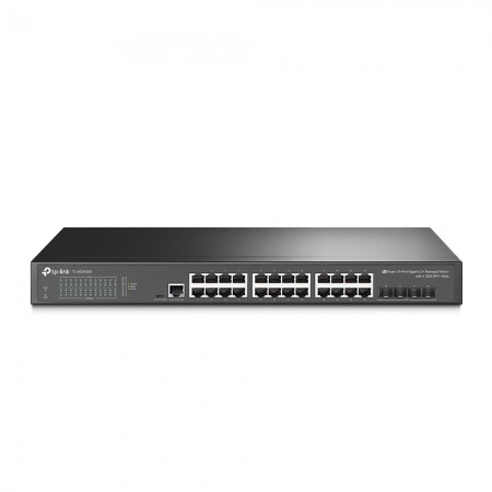 TP-Link JetStream TL-SG3428X switch de rede Gerido L2+ L3 Gigabit Ethernet (10 100 1000) 1U Preto