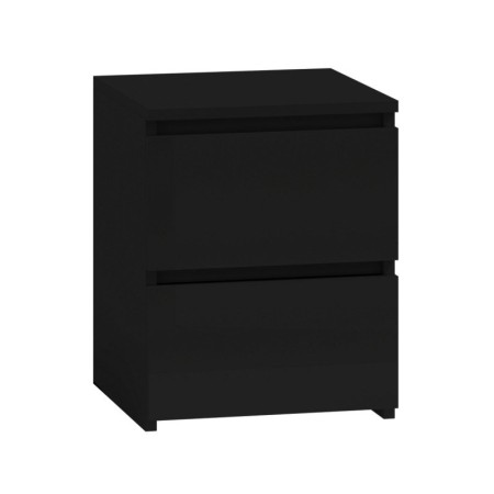 Topeshop M2 CZERN nightstand/bedside table 2 drawer(s) Black