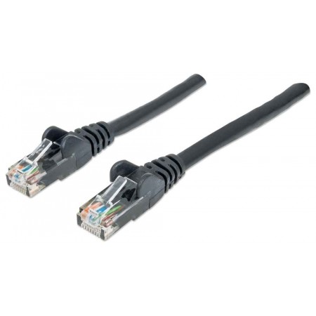 Intellinet Network Patch Cable, Cat6, 3m, Black, CCA, U/UTP, PVC, RJ45, Gold Plated Contacts, Snagless, Booted, Lifetime Warran