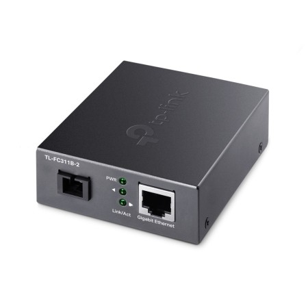 TP-Link TL-FC311B-2 convertitore multimediale di rete 1000 Mbit s Modalità singola Nero