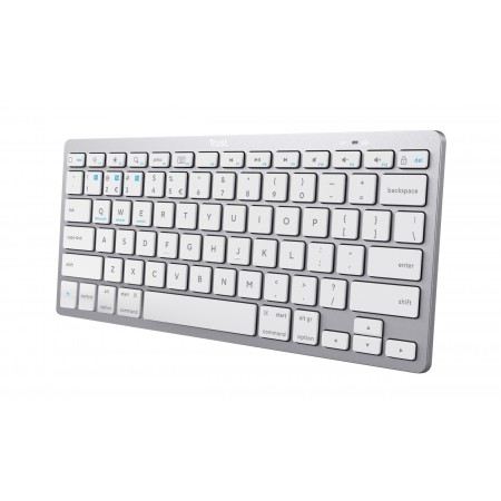 Trust 24651 teclado Universal Bluetooth QWERTY Inglês (Estados Unidos) Prateado