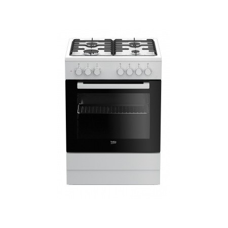 Beko FSE62120DW fogão Fogão independente Eléctrico Gás Preto, Branco