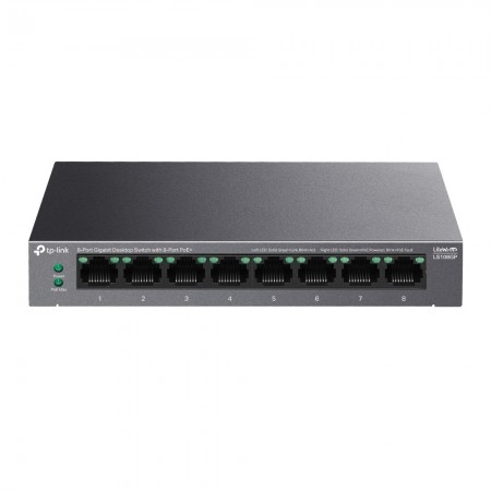 TP-Link LiteWave LS108GP switch de rede Não-gerido Gigabit Ethernet (10 100 1000) Power over Ethernet (PoE) Preto