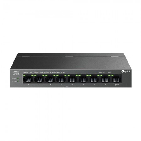 TP-Link LiteWave LS109P switch de rede Não-gerido Fast Ethernet (10 100) Power over Ethernet (PoE) Preto