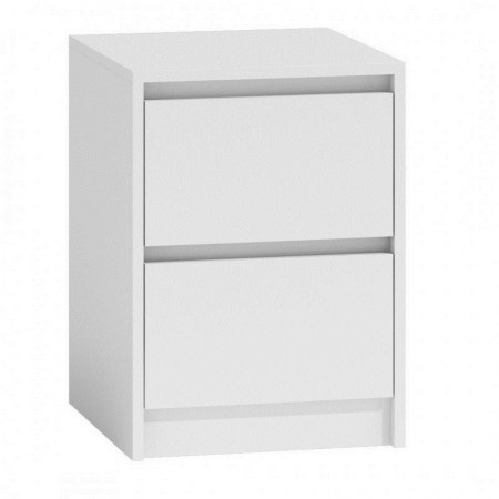 Topeshop K2 BIEL nightstand/bedside table 2 drawer(s) White