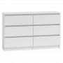 Topeshop M6 120 BIEL 2X3 chest of drawers